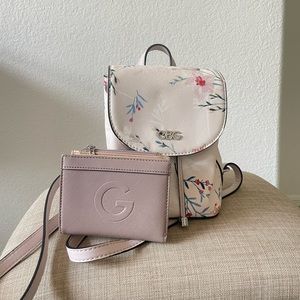 Guess mini backpack and wallet
